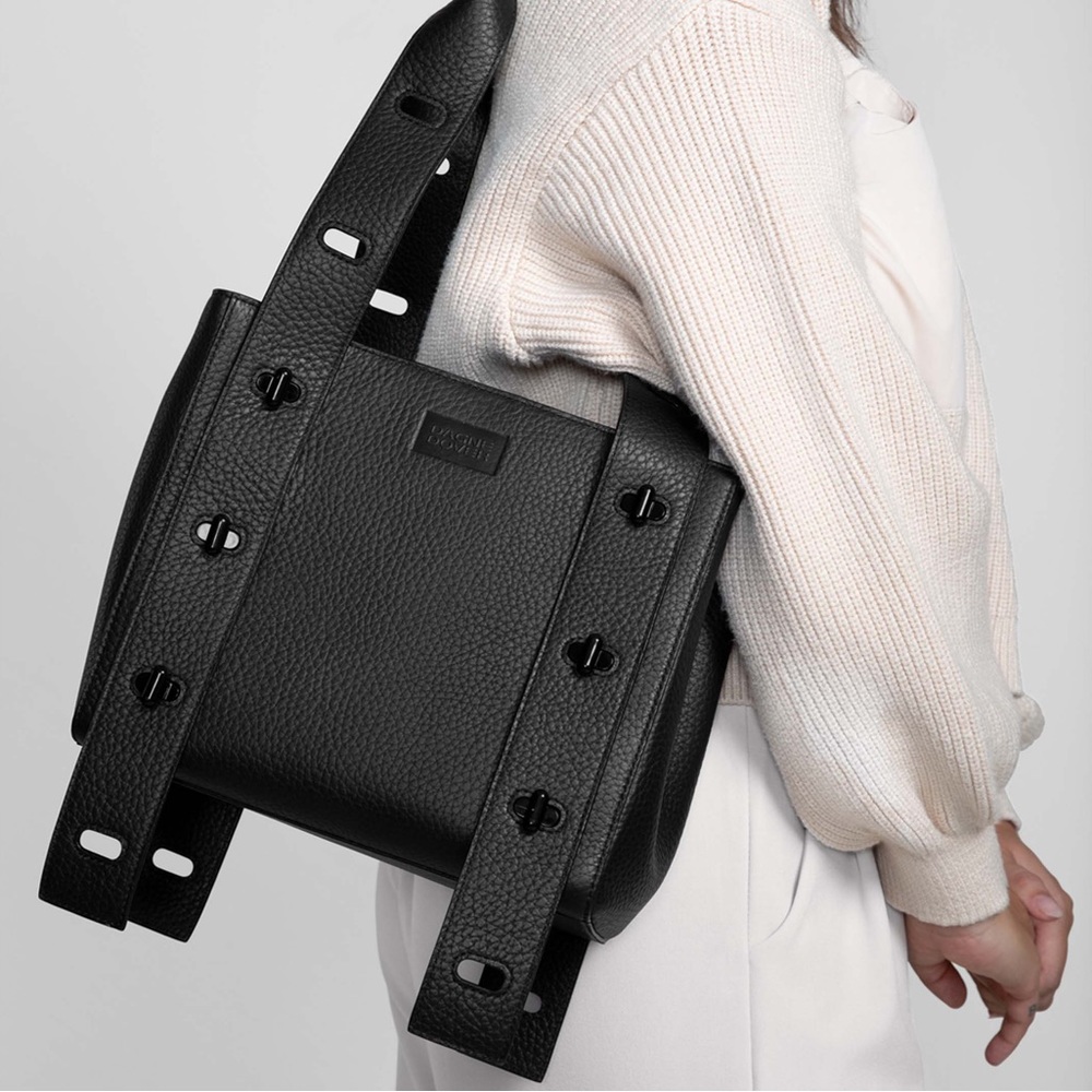 RARE DISCONTINUED dagne dover | tokyo turnlock tote | black